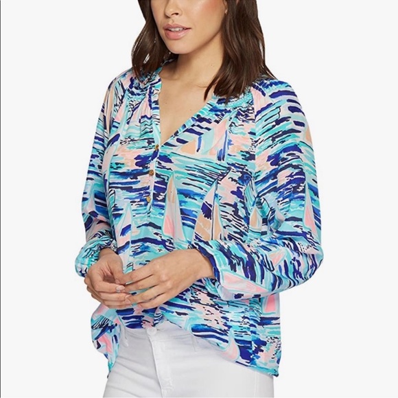 Lilly Pulitzer Elsa Top Multi Pier Pressure Size XXS - Picture 2 of 8